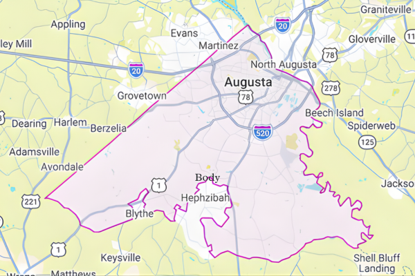 Augusta, GA Map