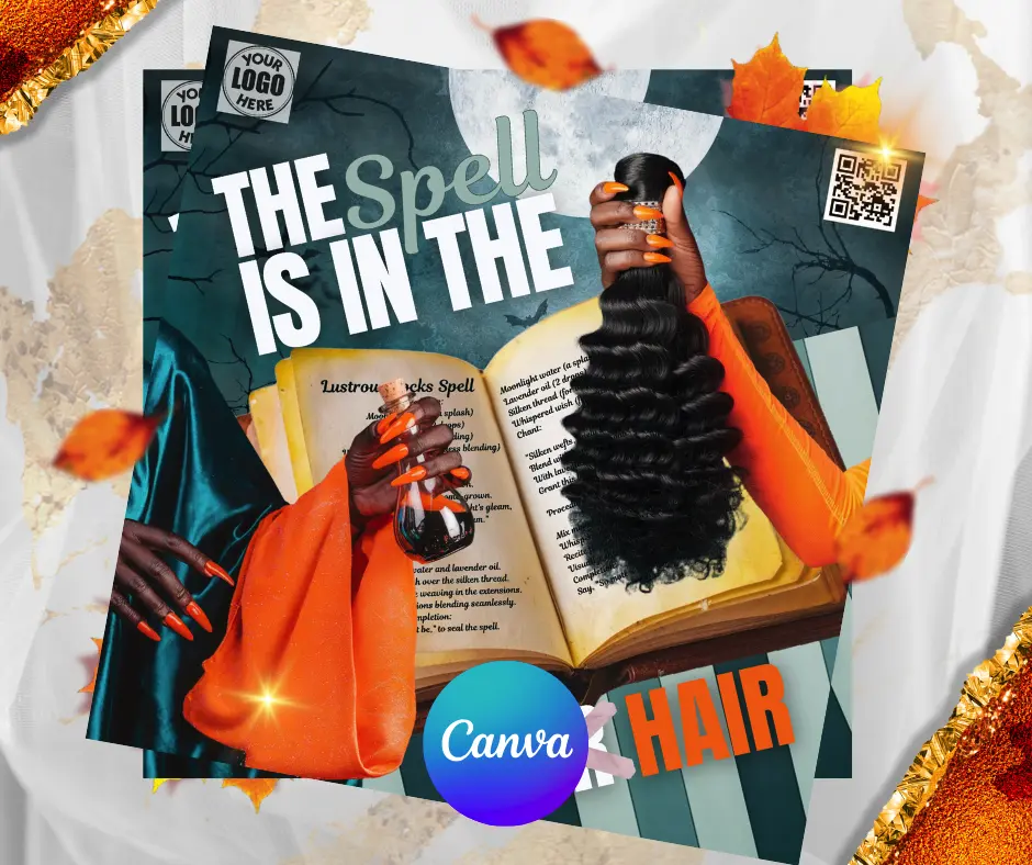 Hair salon promotional flyer